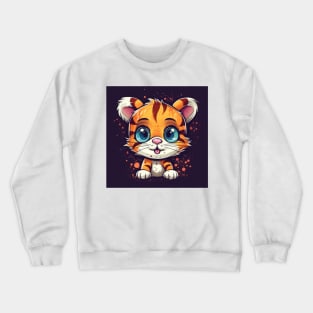 Cute baby tiger Crewneck Sweatshirt